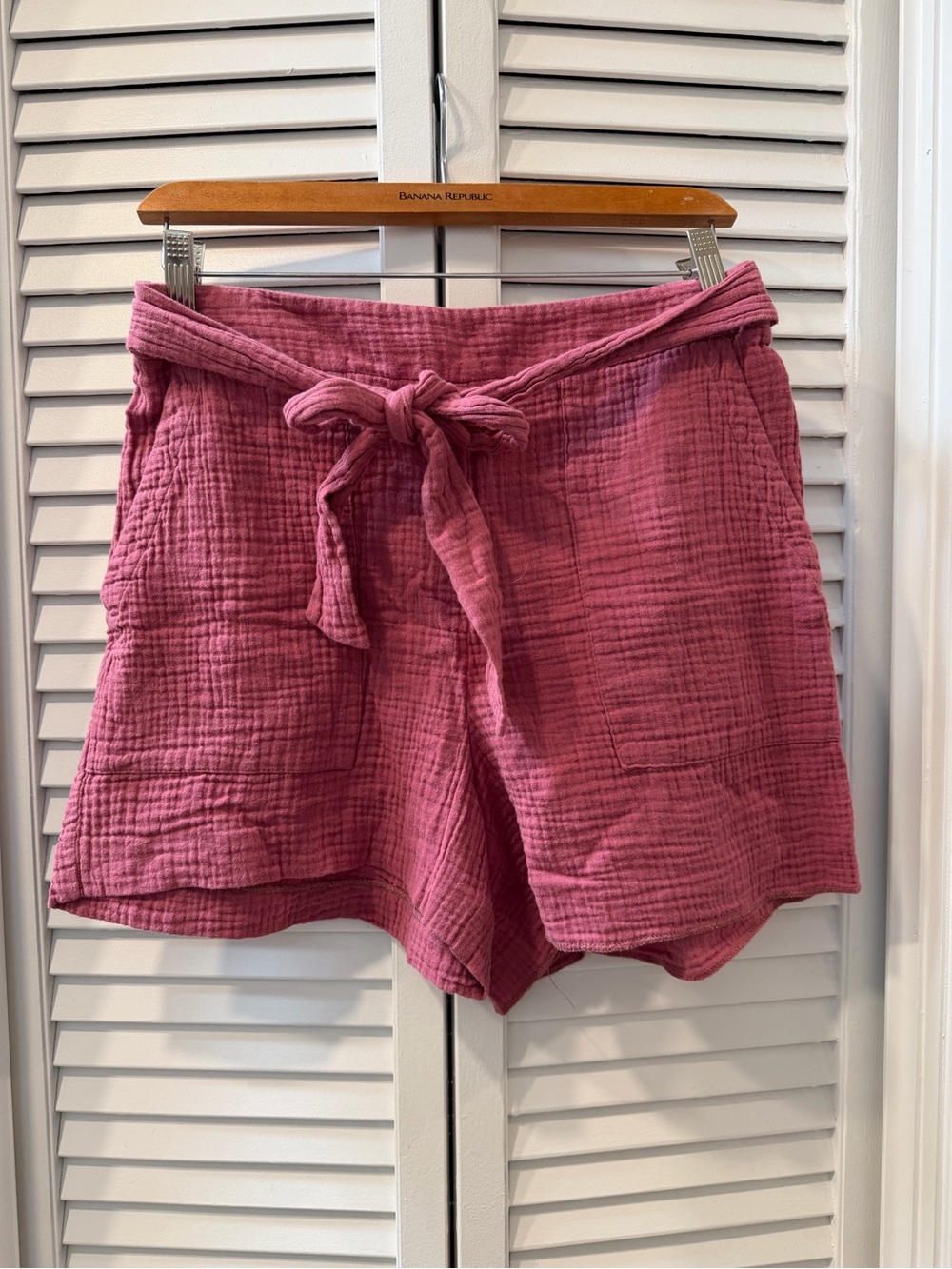 Drew Pink 100% Cotton Gauze Pull-On Shorts Size M